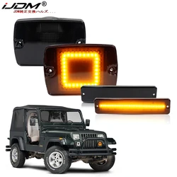 iJDM Side Marker turn signal Light & Front Bumper DRL Light For Jeep Wrangler YJ Daytime Running Lights & Turn signal lightt 12V