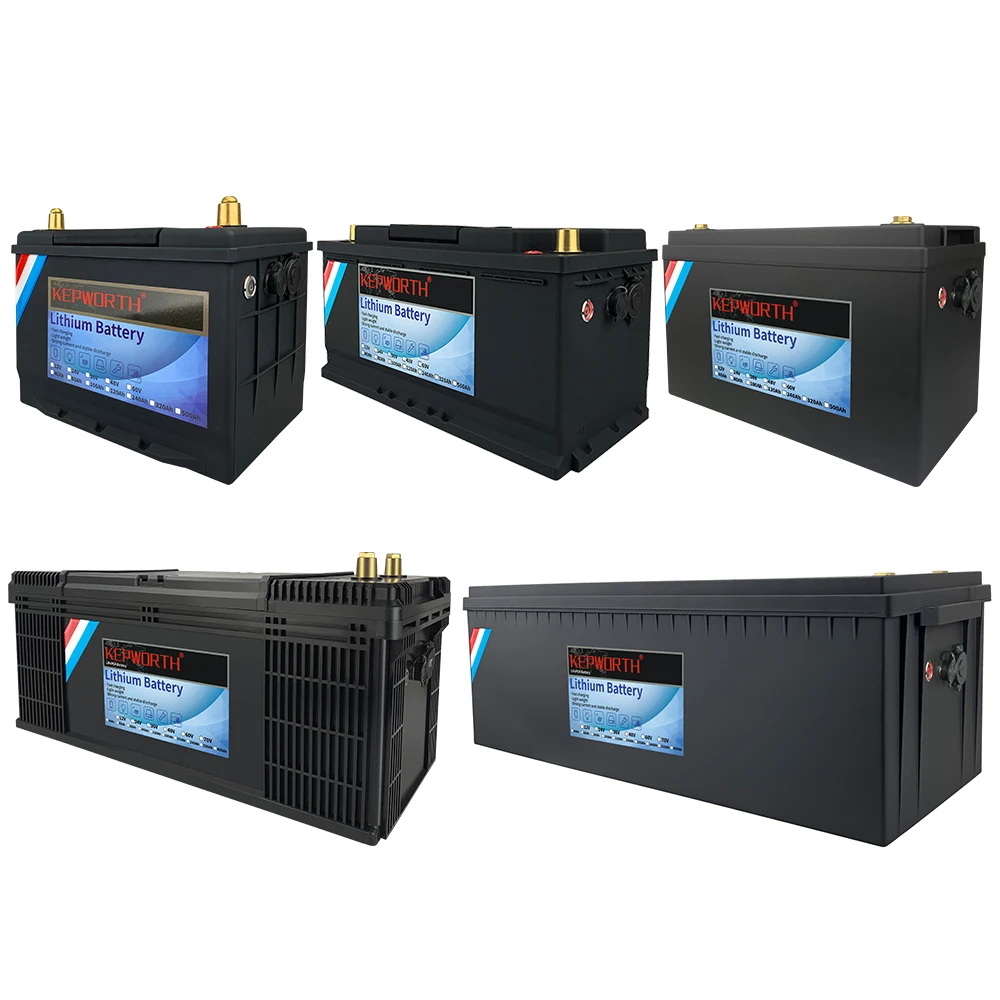 12 V 24 V KEPWORTH LiFePO4 Lithium-Eisenphosphat-Batterie mit BMS 50 100 120 135 300 Ah für Golfwagen EV RV Solarenergiespeicher – Detail 24