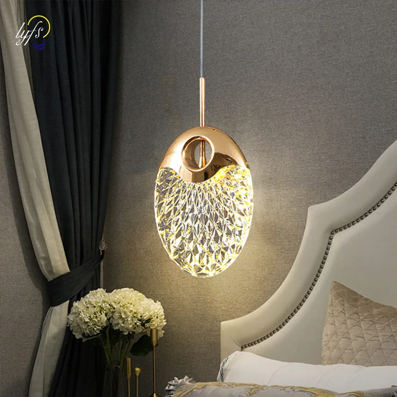 Crystal LED Pendant Lights Indoor Lighting Hanging Lamp For Kitchen Living Room Dining Table Bedroom Bedside Decoration Light