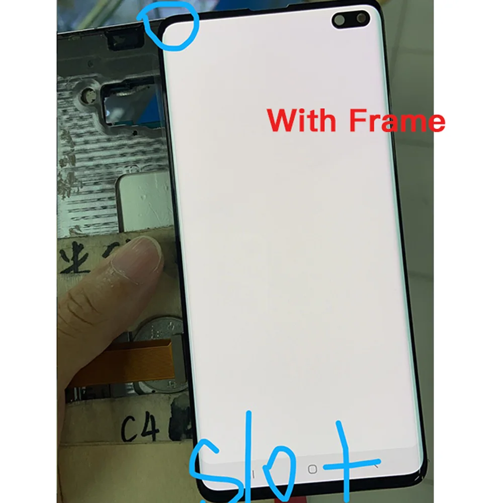 Amoled LCD display For SAMSUNG Galaxy S10 PLUS SM-G9750 G975F Touch Screen Digitizer Assembly with small Dead Pixels Tested