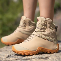 Cow Leather Men Winter Hiking Boots For Women Outdoor Waterproof Treeking Snow Shoes Climbing Mountain Hunting Walking Sneakers