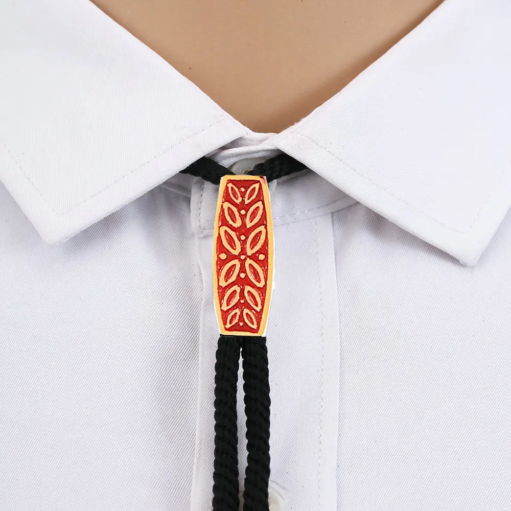 Western suede tie geometryczna osobowość unisex prosta i wszechstronna muszka