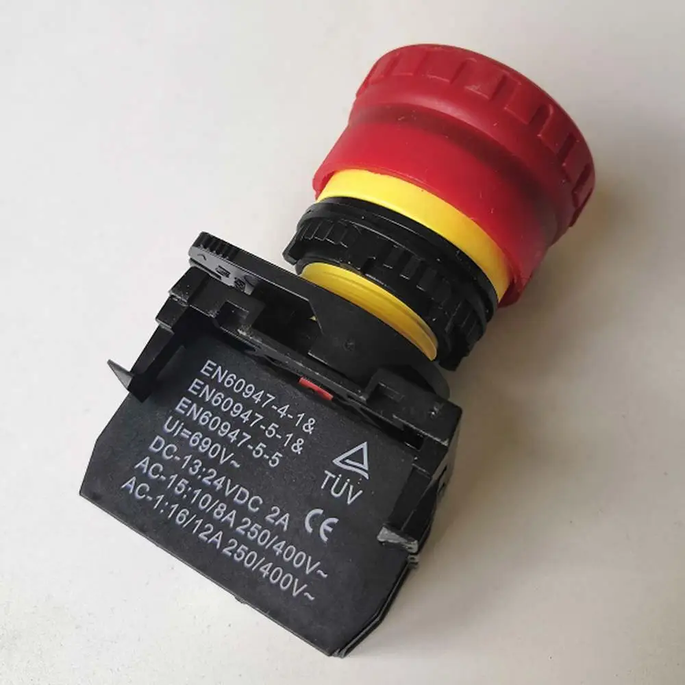 KEDU HY57B Di Arresto di Emergenza Push Button Switch Industriale Interruttori a pulsante per Macchinari e Attrezzature 2NC 125 V/250 V/ 400V 18/12/8A