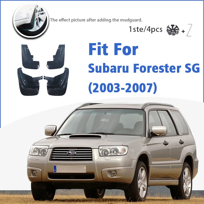 Mudguard For Subaru Forester SG 2003 2004 2005 2006 2007 Front Rear 4pcs Mudflaps Mudguards Car Accessories Splash Guard Fender