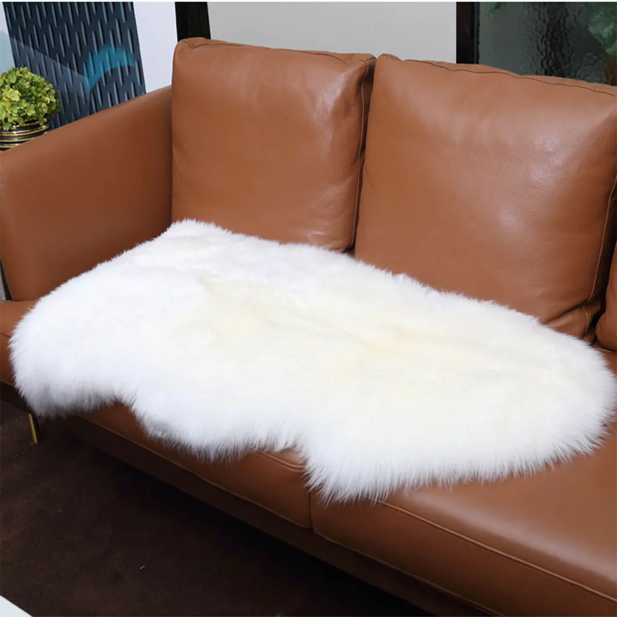 

Natural Real Sheepskin Blanket Pelt Sheep Fur Pelts Lambskin Rug Throw Sofa Cushion Area Rugs for Living Room XL