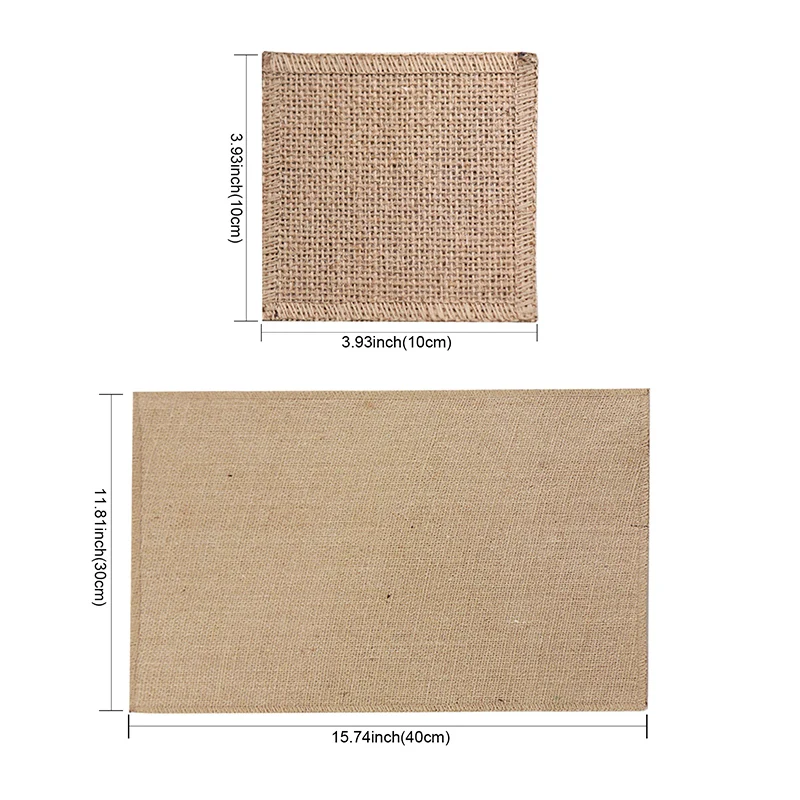 Napperon en Toile de Jute Naturelle, 4 Pièces, Polymères de Table en Lin, Napperon Cowijk, Décoration de Salle à Manger, Tampon pour la Maison, ixde