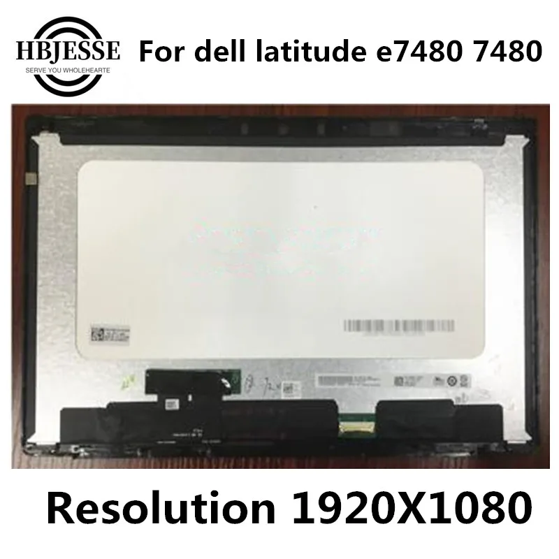 

14'' Original lcd screen assembly for dell latitude e7480 7480 lcd touch display monitor replacement B140HAN03.3 1920*1080 FHD