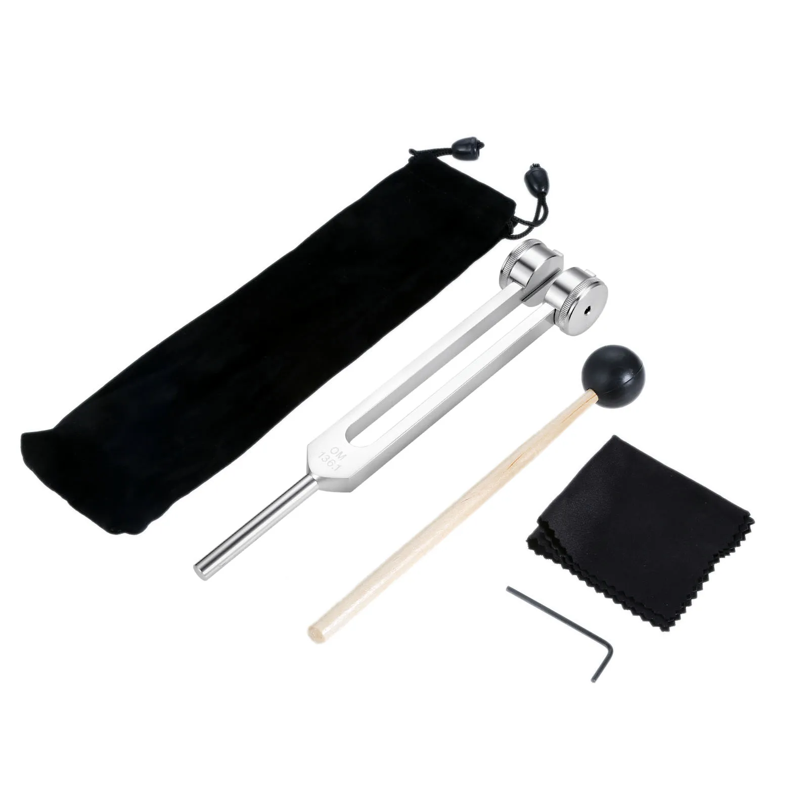 128 Hz Chakra Tuning Fork Hammer Bag strumento di riparazione C-128 strumento musicale esperimento di vibrazione terapia del suono guarigione Relax