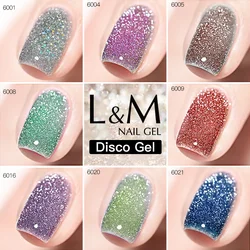 3pcs -15ml Reflective Glitter Gel Nail Polish Winter Color Sparkling Sequins Soak Off UV LED Varnish Nail Art Decoration