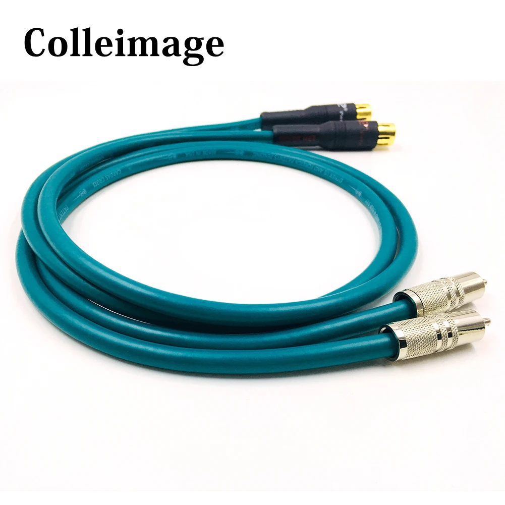 Colleimage Hifi Cardas  2RCA Male to Dual XLR Female OFC AUX Audio Cable Shielded For Amplifier Mixer