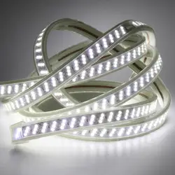 220V 2835 LED Strip Three Row 276 LEDs/m Waterproof Flexible Tape LED Light Lamp Kitchen Decoration With EU Plug 3000K 6000K