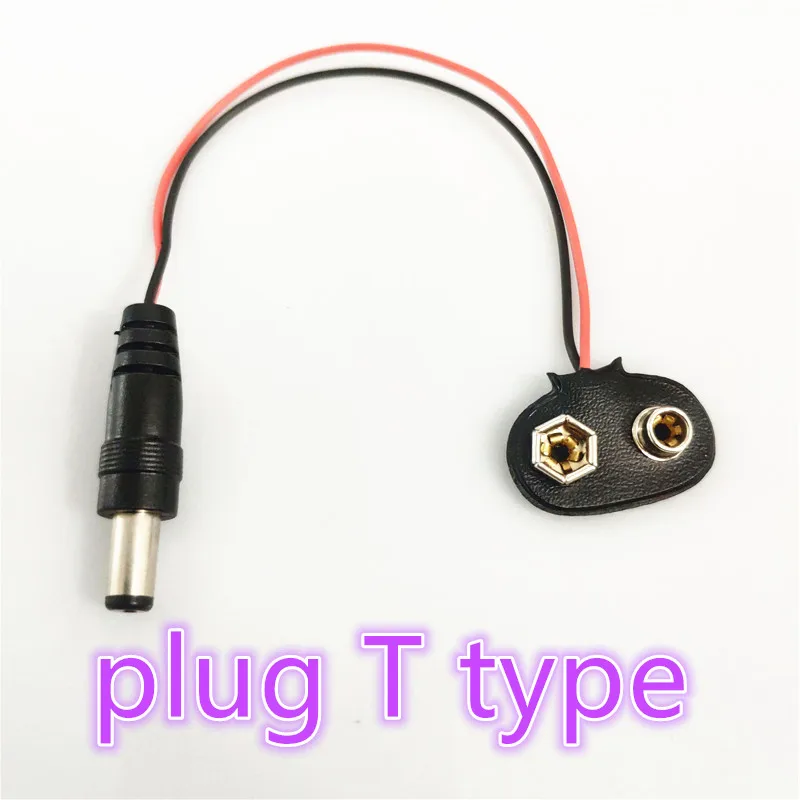 Battery Buckle Type T/I Button Holder Box Cable Connector Switch Round Power Plug For DC Arduino Uno R3 Jack DIY Toys Line Wire