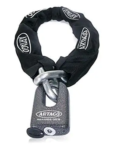 Artago 69T120 maximum double function security anti-theft chain, neutral, 120 cm