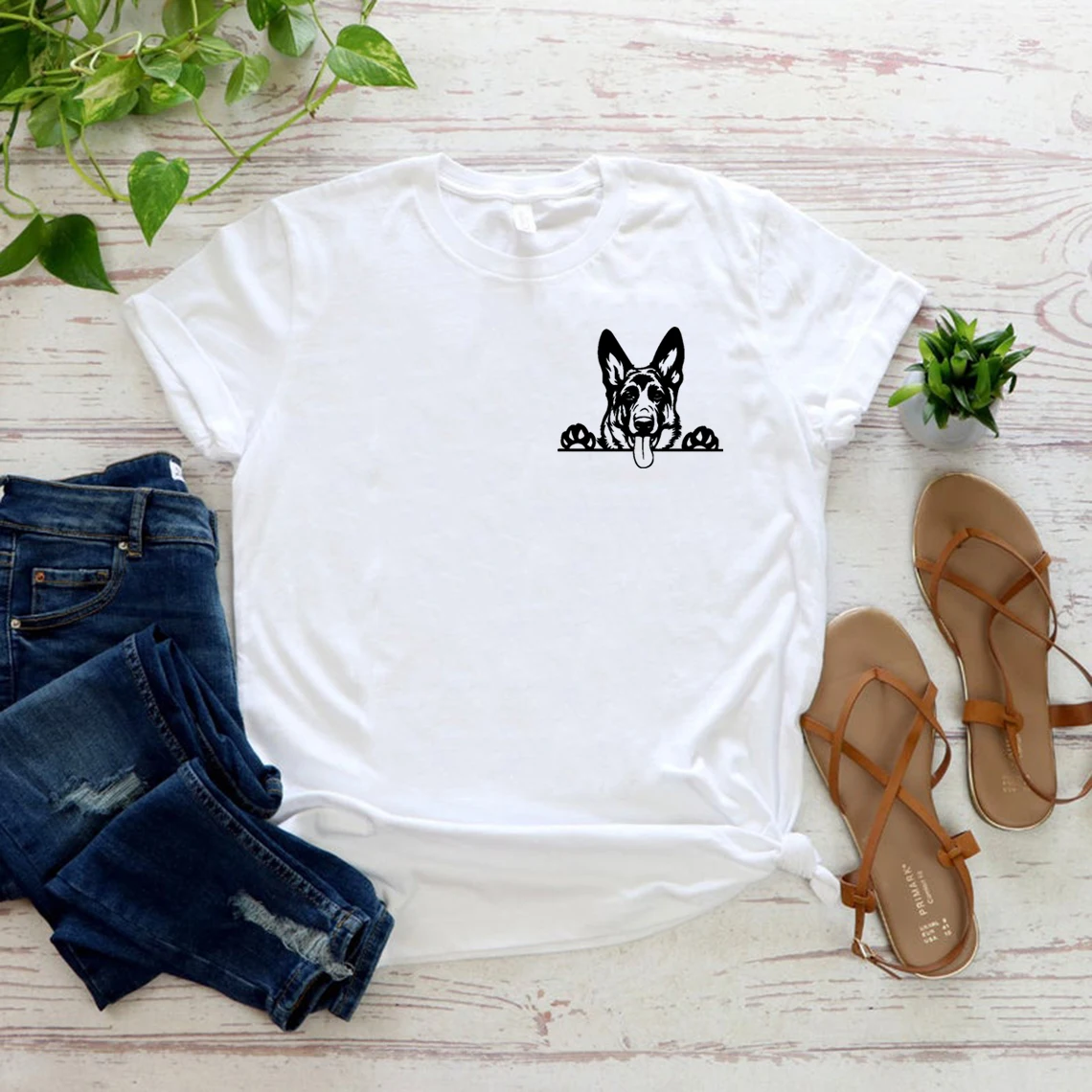 

German Shepard T Shirt Dog Mom Shirt Gifts for Dog Lover Unisex Casual Graphic T Shirts Women Summer Cute Short Sleeve Tees Tops