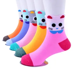 5Pairs/Lot Cartoon Baby Socks autumn and winter Children Sock Breathable Cotton Kid Socks For Boys Girls  Socks 1-12 Years