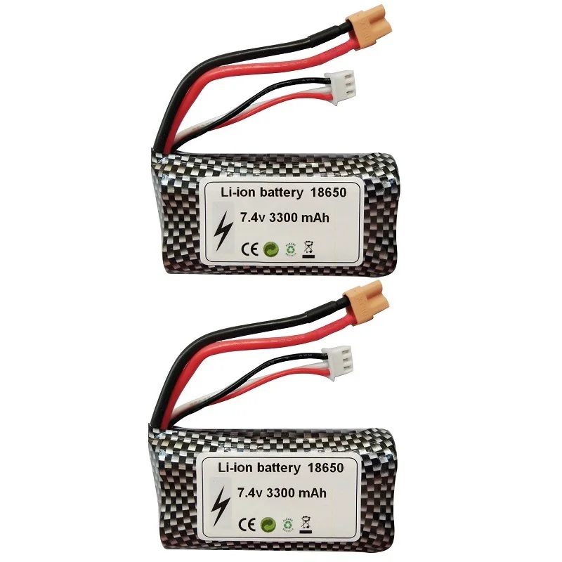 7.4V 3300mah 18650 akumulator litowo-jonowy XT30 Plug/7.4V USB dla Huina 580 550 583 1580 1583 RC Car