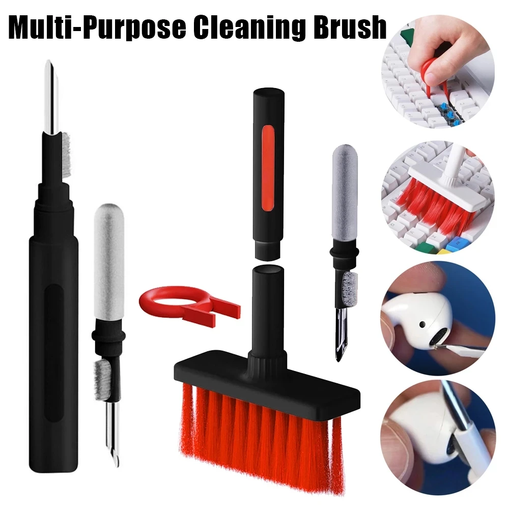 

Dropshipping Keyboard Cleaning Brush Computer Earphone Cleaning Pen Tools Keyboard Cleaner Keycap Puller Kit For PC Airpods