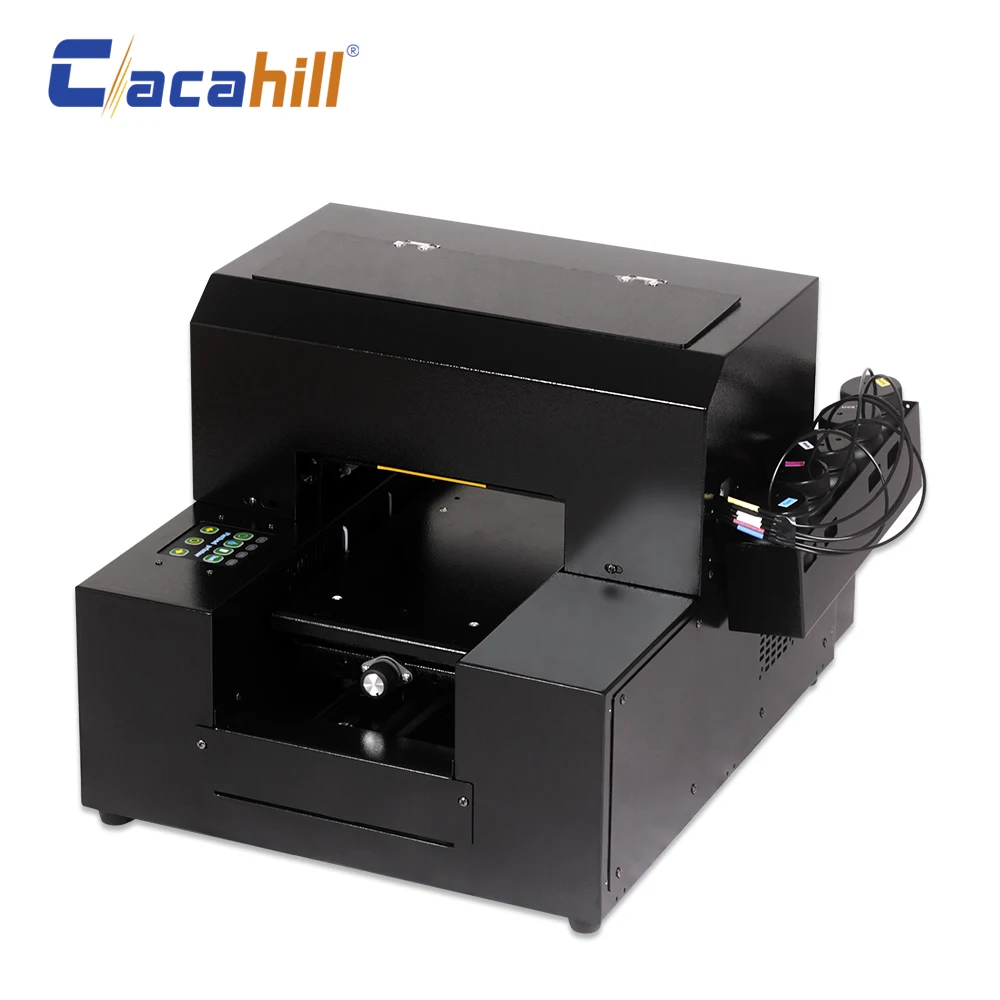 

A4 UV inkjet printer small home private custom pattern printing for leather/silicone/plastic/glass/wood printing