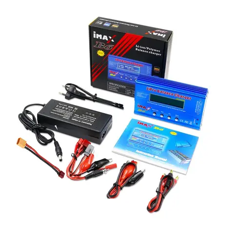 IMAX B6 80W 6A แบตเตอรี่ Charger Lipo NiMh Li-Ion Ni-Cd Digital RC BALANCE Charger Lipro Charger Discharger + 15V 6A อะแดปเตอร์