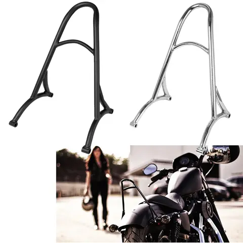 오토바이 후면 Burly 짧은 시시 바 승객 등받이, 할리 포티 에잇 XL1200X 스포스터 883 슈퍼 로우 XL883L 에 적합