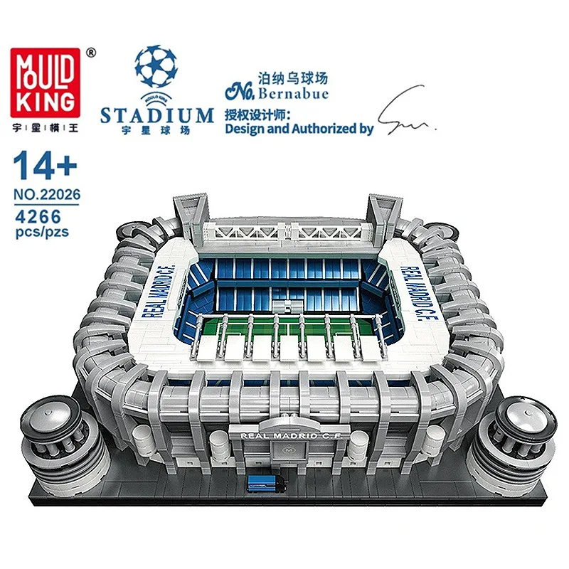 Schimmel Koning 22026 Voetbal Veld Santiago De Bernabeu Stadion Model Bouwstenen Beroemde Architectuur Bricks Toys Kids Geschenken