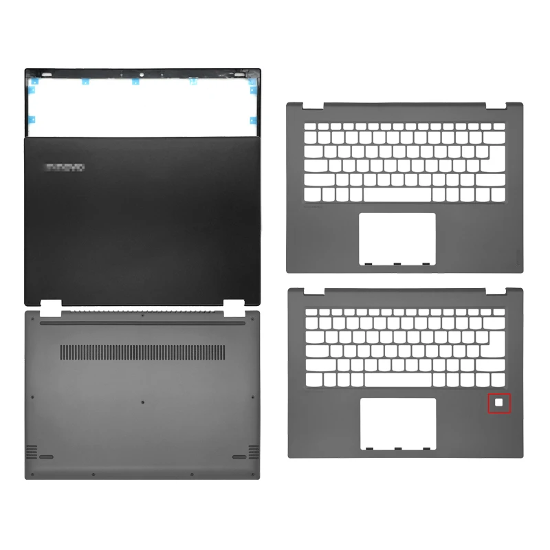 

New LCD Back Cover/Front Bezel/Palmrest/Bottom Case For Lenovo Yoga 520-14 520-14IKB FLEX 5-14 Laptop Housing Cover Gray