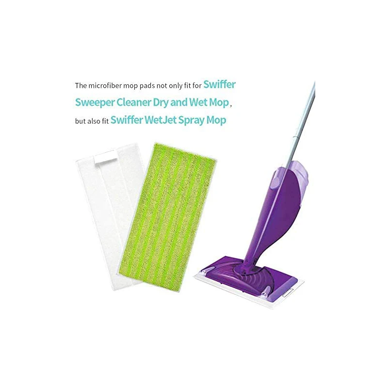 Ersatz Mikrofaser Mopp Pads für Swiffer Wet & Dry Mop Starter