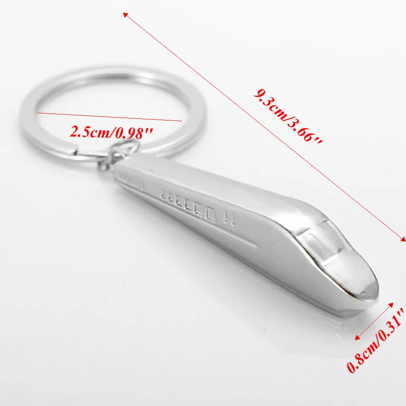 Creative Metal High-speed Keyfob Car Train Keyring Keychain Chain Ring