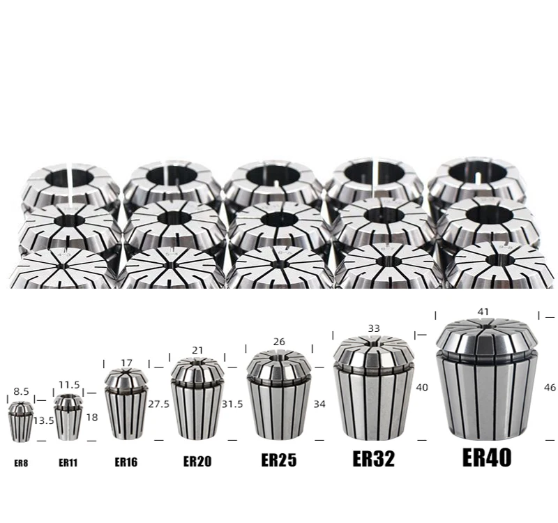 BEYOND AA 1Pcs ER ER40 3-26mm High Precision Elastic Collet 0.008 Spring Collet For CNC Lathe Engraving Milling Machine