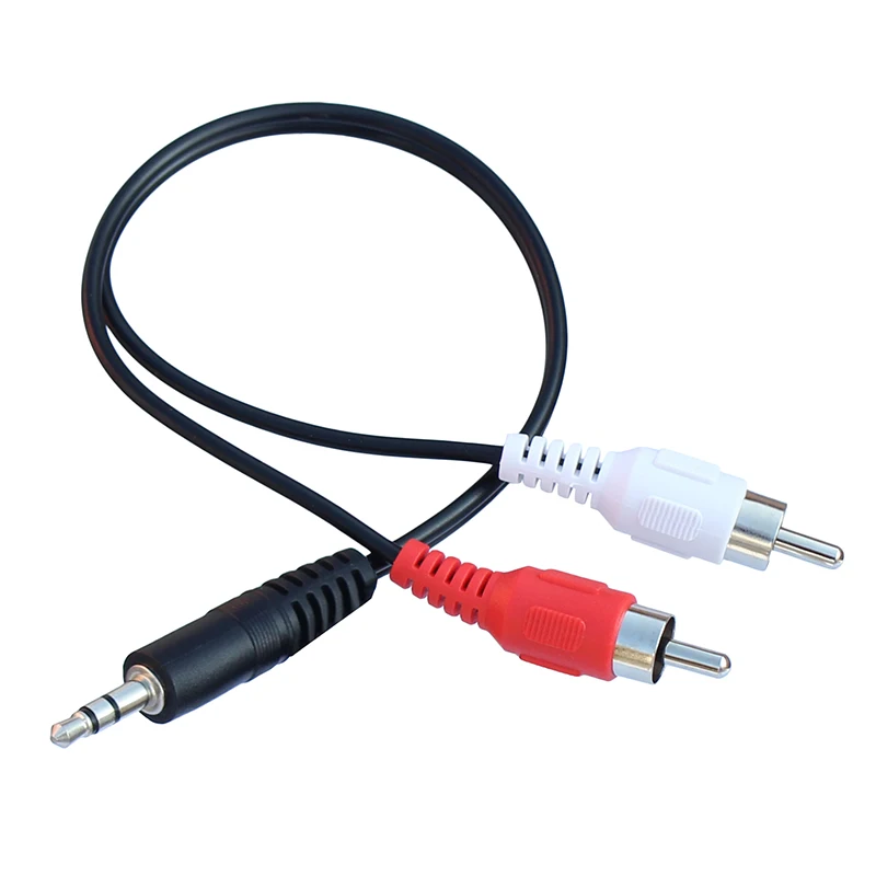 

3.5mm Jack Male Plug to 2 RCA Male Stero HiFi Audio Line for Cellphone Laptop TV Speakers Box 0.2m 1.5m 3m 5m