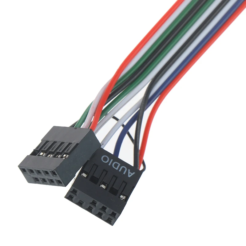 Diskon Besar 2 Casing Komputer PC USB 6.8CM Kabel Earphone Mikrofon Port Audio USB Panel Depan