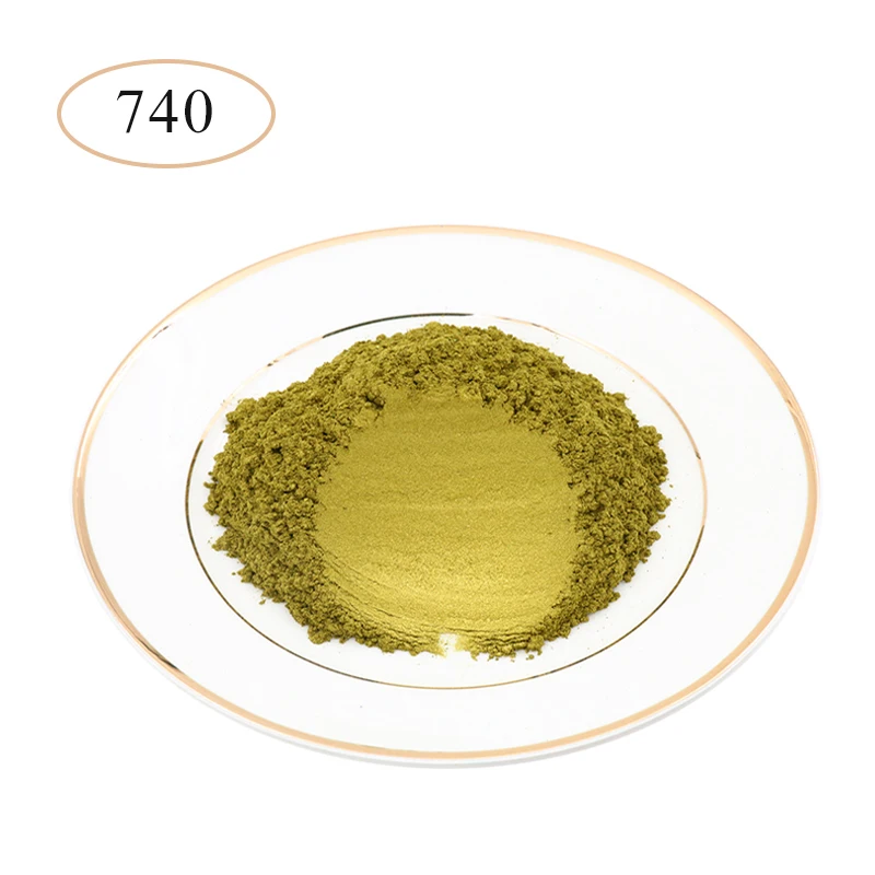 Pearl Powder Coating Natural Mineral Mica Dust Type 740 Pearlized Pigment DIY Dye Colorant 10/50g for Soap Eye Shadow Car Crafts