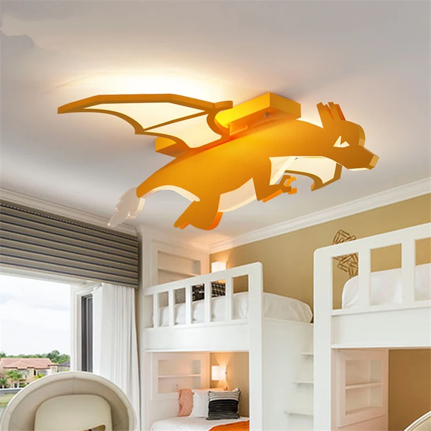 

Spitfire Dragon Cartoon Ceiling Lights Children's Room Living Room Ceiling Lamps LED study Boy Bedroom Deco Lights Bar Lamps