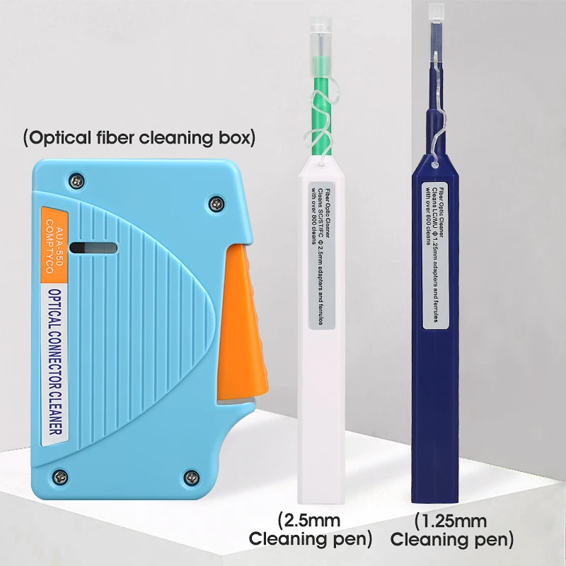 Kit De Limpeza De Fibra Com Fibra Óptica, Kit De Ferramentas FTTH, Ferramenta De Teste De Rede Com Microscópio De Inspeção De Fibra etc