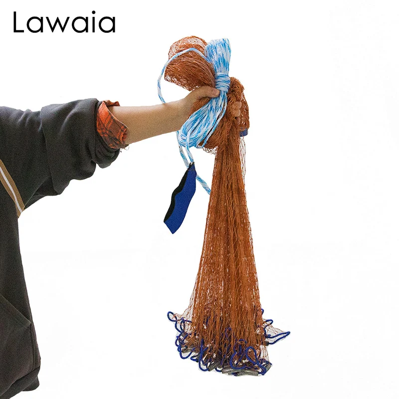 Lawaia With lead Sinker or Steel Sinker American Hand Cast Fishing Net Small Mesh Hand Throw Cast Network Fish Trap