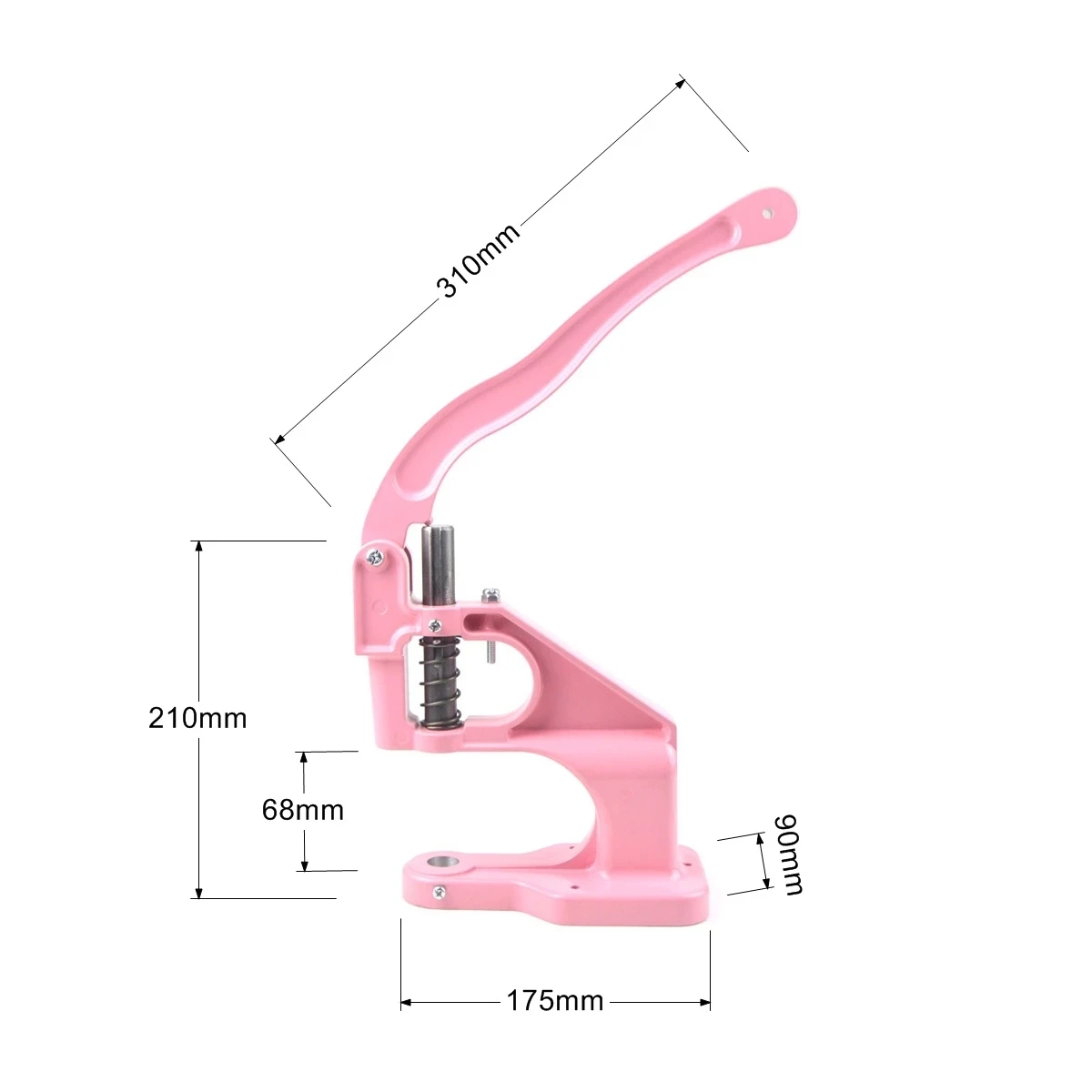 KALASO Pink Accurate Hand Press Machine For Eyelet Grommet Or Double Cap Rivets Snap Buttons Dies Mould Tool Craft Diy Supplies