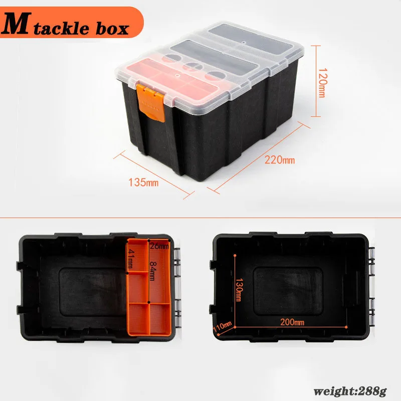 Large Capacity Fishing Tackle Box Fishing Accessories Tool Storage Box Fish Hook Lure Fake Bait Box Fishing Supplies