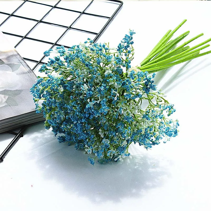 Night scent 30cm artificial baby breath flower gypsophila plastic flower plants home hotel Christmas decor wedding bouquet gift