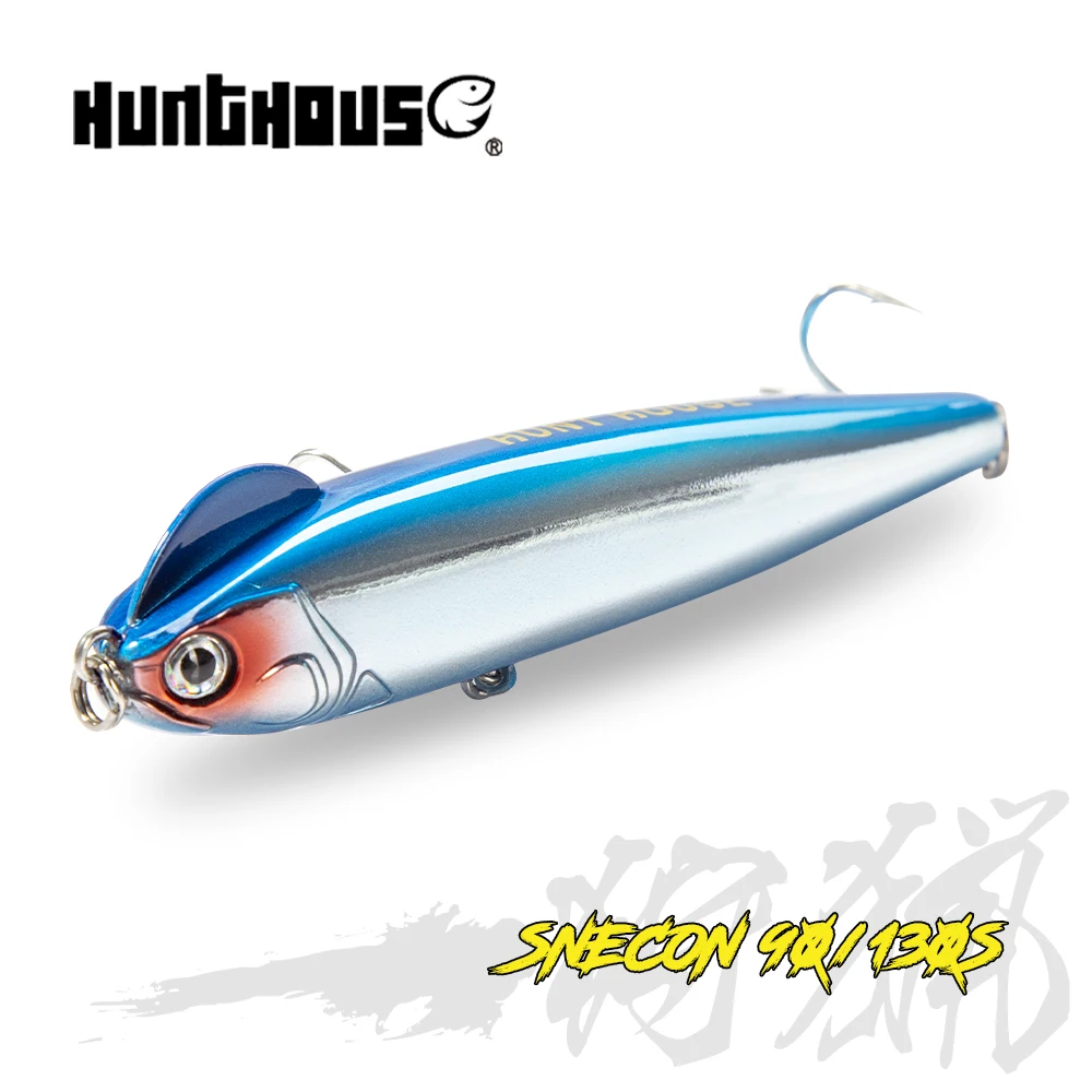 

Hunthouse Pencil Fishing Lure Stickbait Bait 90mm/130mm T-shaped Slow Sinking saltwater Lures Fishing For Seabass Tackle LW512