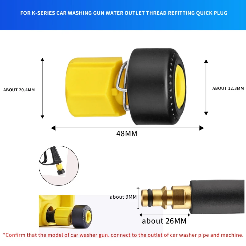 High Pressure Washer Water Gun M22 For Karcher Pressure Washer Gun With 1/4 Quick Connector Multi-angle Nozzle 150bar