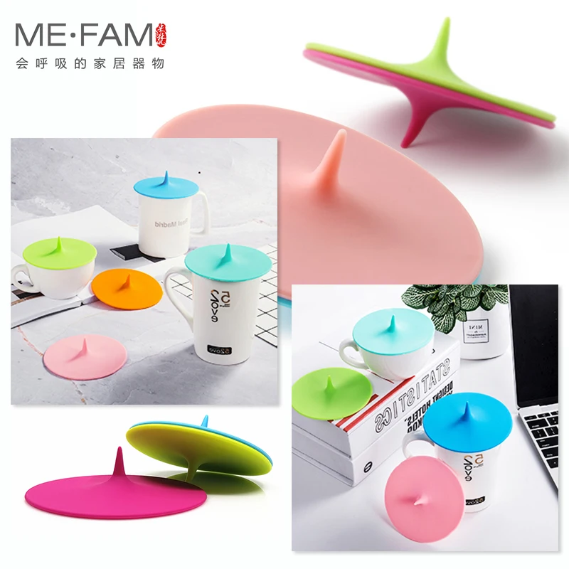 Soft Silicone Water Cup Lids Steeple Drop Mug Cover Seal Anti Dust Universal Glass Ceramic Plastic Tea Cup Cap Reusable Set 3Pcs