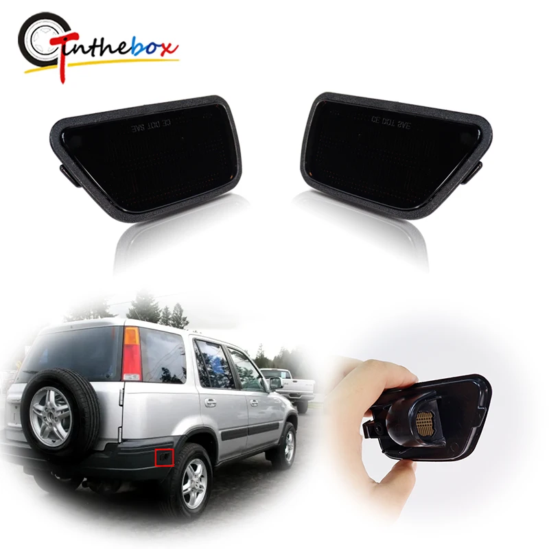 

Smoked Lens ABS Car Rear Fender Side Marker Light Cover Housing Shells For 1997-2001 Honda CR-V, No Bulb/Socket Car Accessories