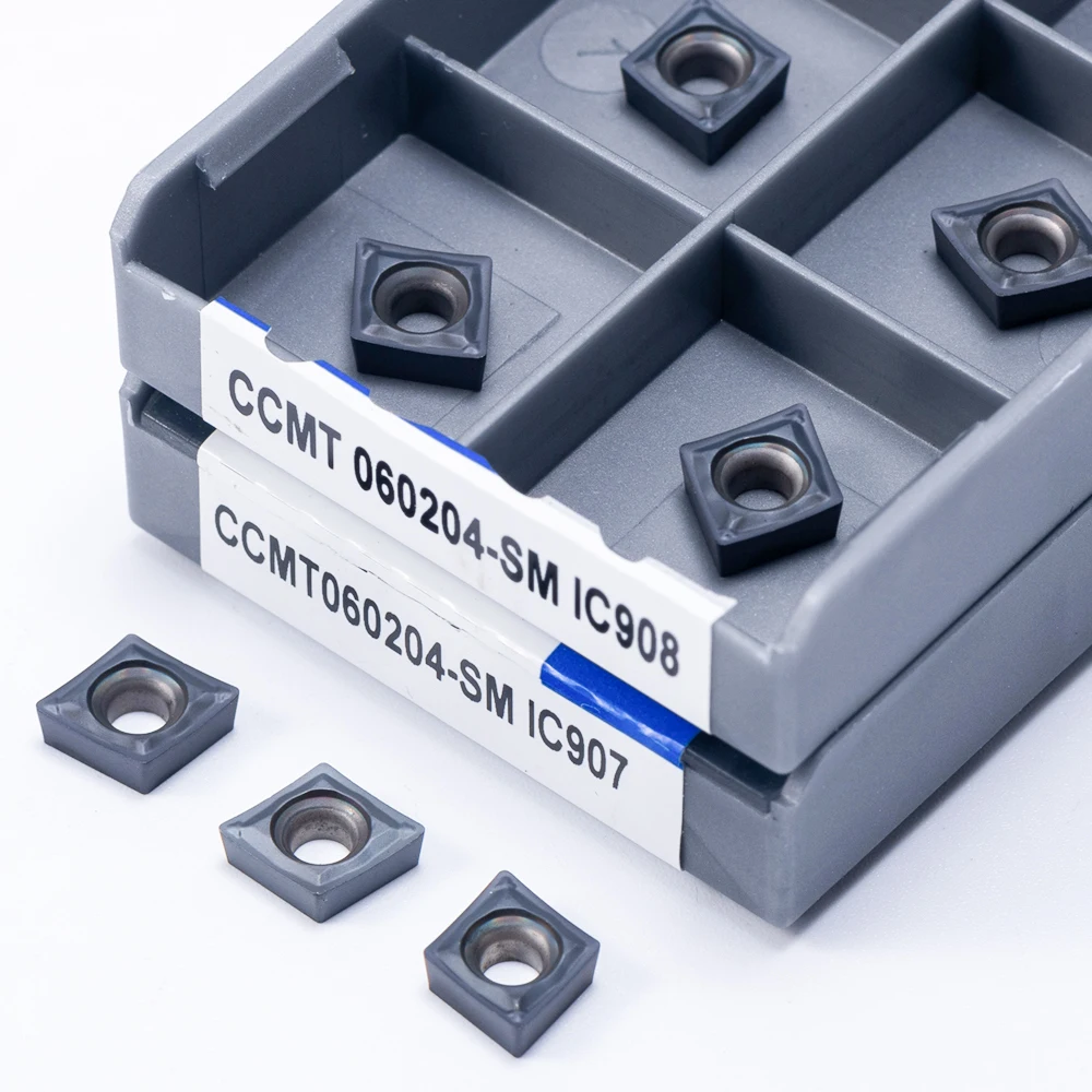 CCMT060204 Inserts IC907/IC908 inserti in metallo duro tornio utensile da tornio macchina CNC tungsteno Carb CCMT 060204 strumento di fresatura