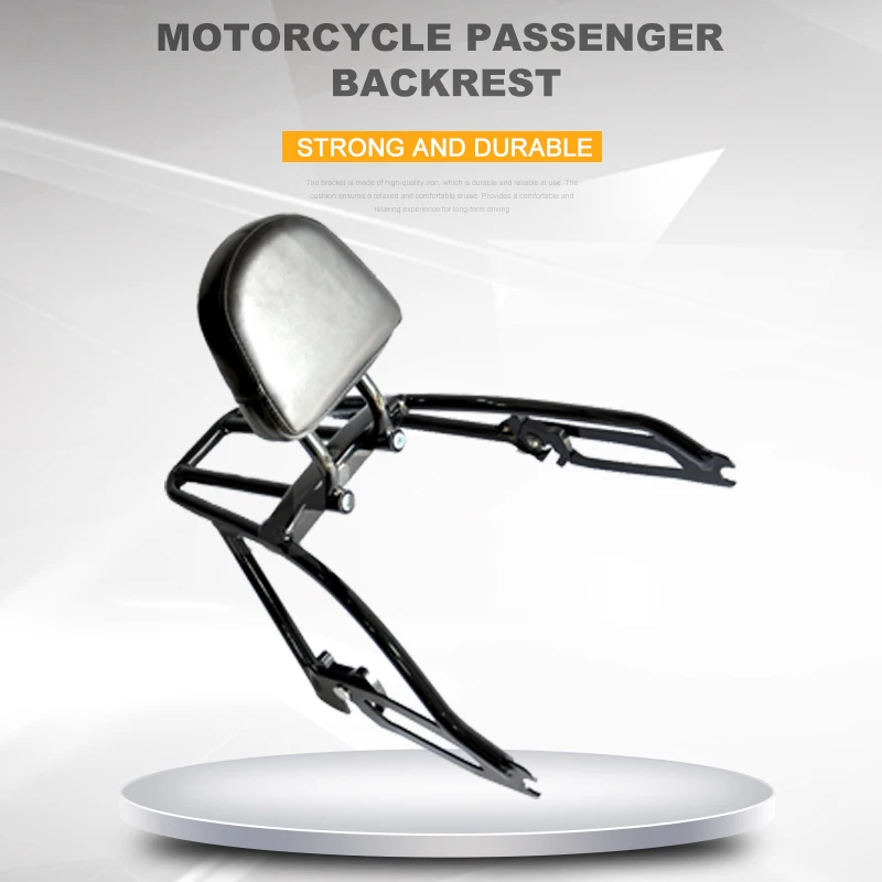 Motorcycle Passenger Sissy Bar Backrest With Luggage Rack Quick Release Mounting For HARLEY Street XG500 XG750