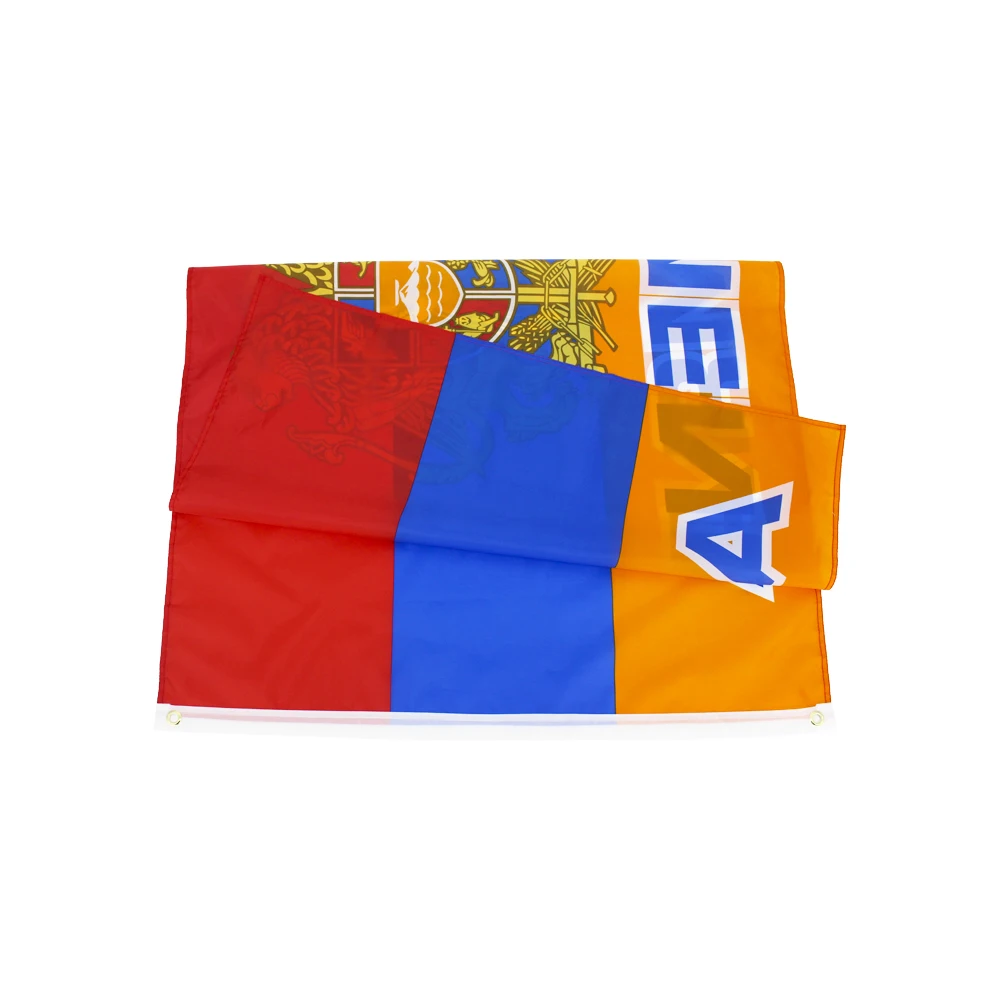 Armenia emblem flag 90x150cm polyester fabrics armenia national emblem flag hanging banner for decoration