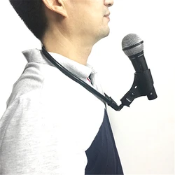 Neck Microphone Holder (Lock) Magic Tricks Professional Adjustable Magia Holder Magician Stage Accessories Illusion Gimmick Fun