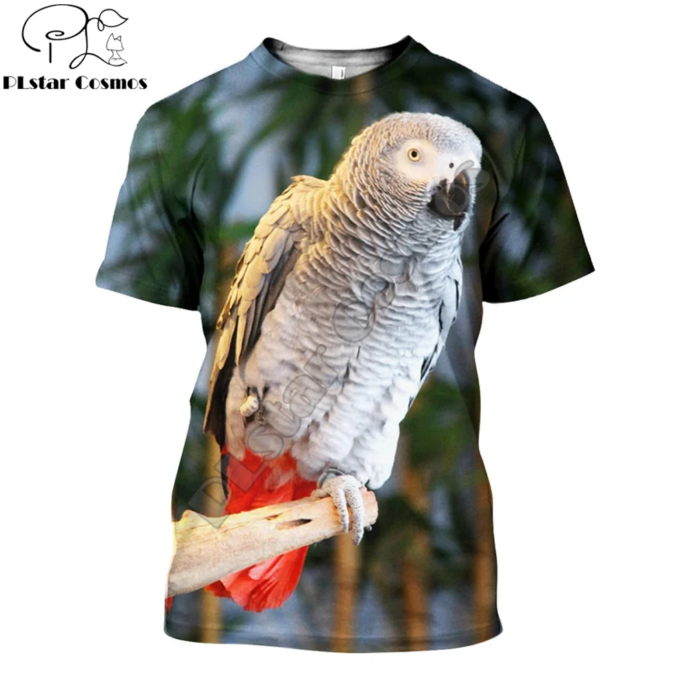 Drop shipping Animal Parrot 3D Printed men t shirt Harajuku Fashion Short sleeve shirt street Casual Unisex tee tops YW001