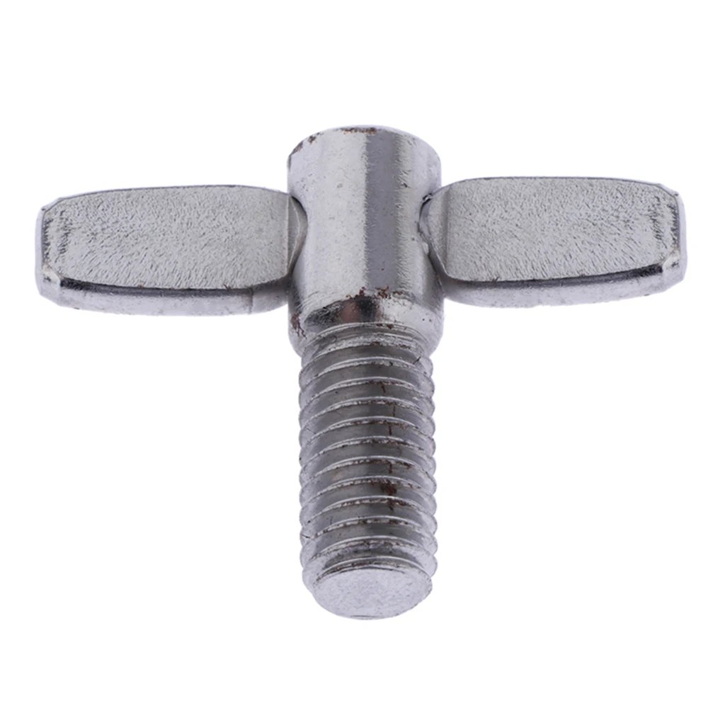 Zinc Alloy Drum Set Cymbal Stand Wing Nut Screw Silver 6mm Percussion Instrument Parts