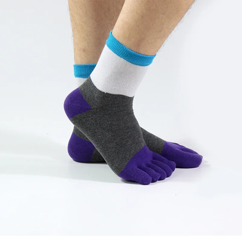 

Five Finger Comfortable Tube Men's Socks Sports Cotton Socks Male Medium Tube Socks 5 Toe