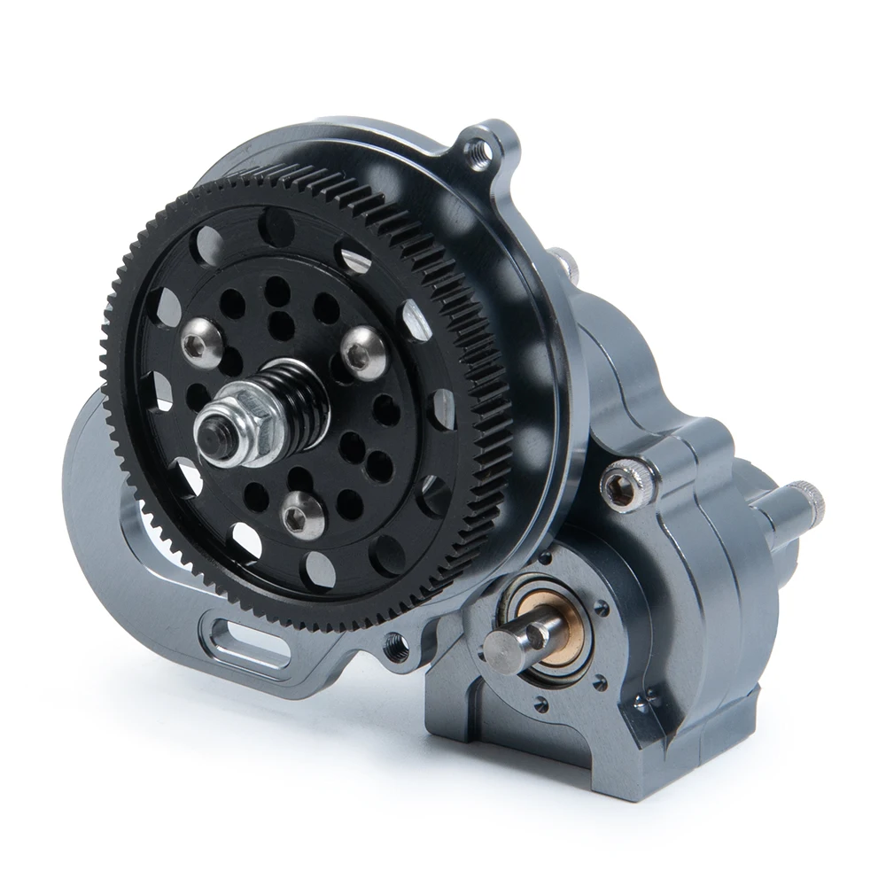 YEAHRUN Metal Complete Transmission Gearbox with Gear for 1/10 RC Crawler Truck Axial SCX10 90027 SCX10 II 90046 Upgrade Parts